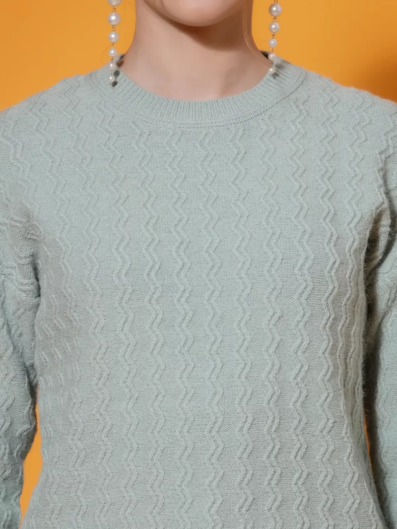 Women Self Design Round Neck Top