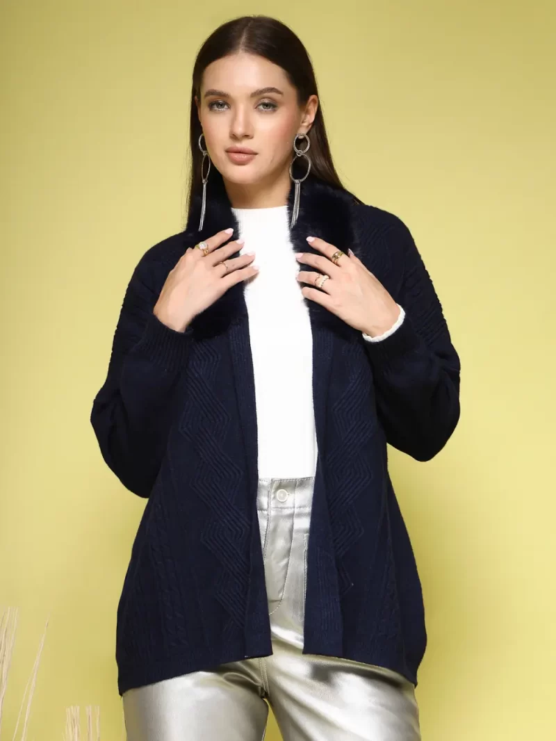Women Long Sleeved Front Open Shrug