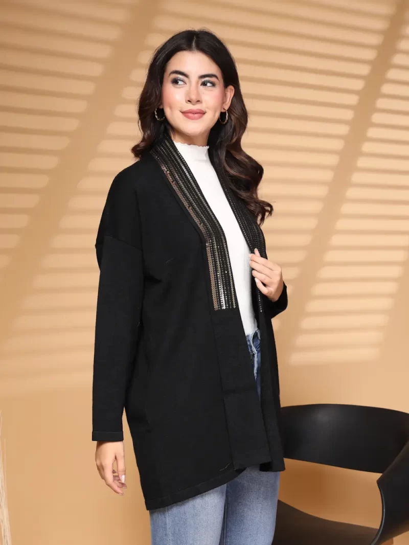 Women Embellished Longline Shrug