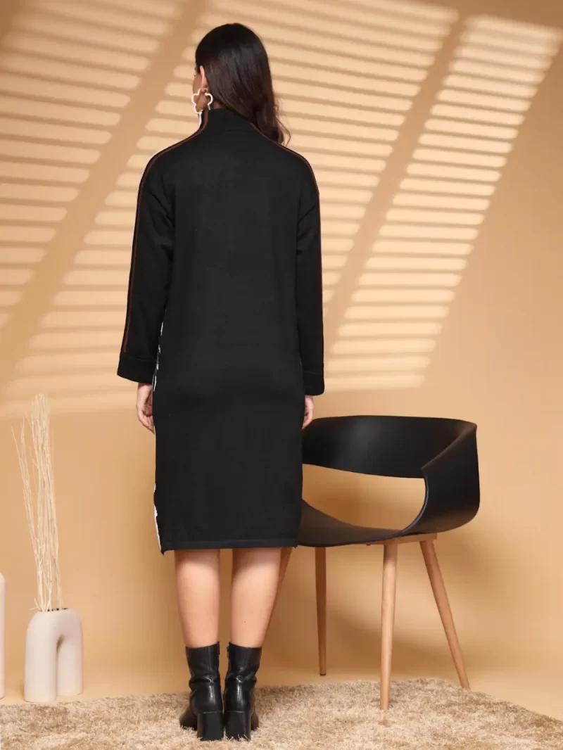 Women Abstract Printed Drop-Waist Dress