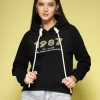 Women Printed Hooded Sweatshirt