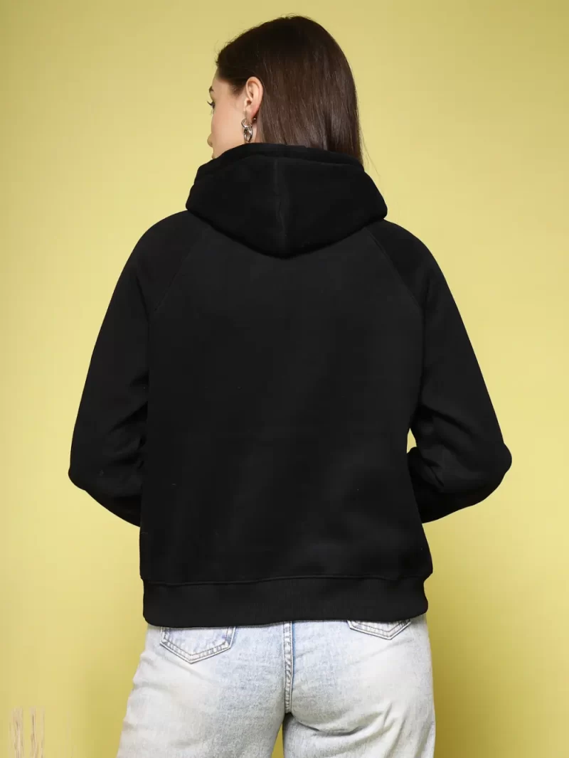 Women Printed Hooded Sweatshirt