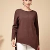 Women Textured Assymetric Hem Knit Top