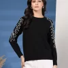 Women Round Neck Embroidered Top