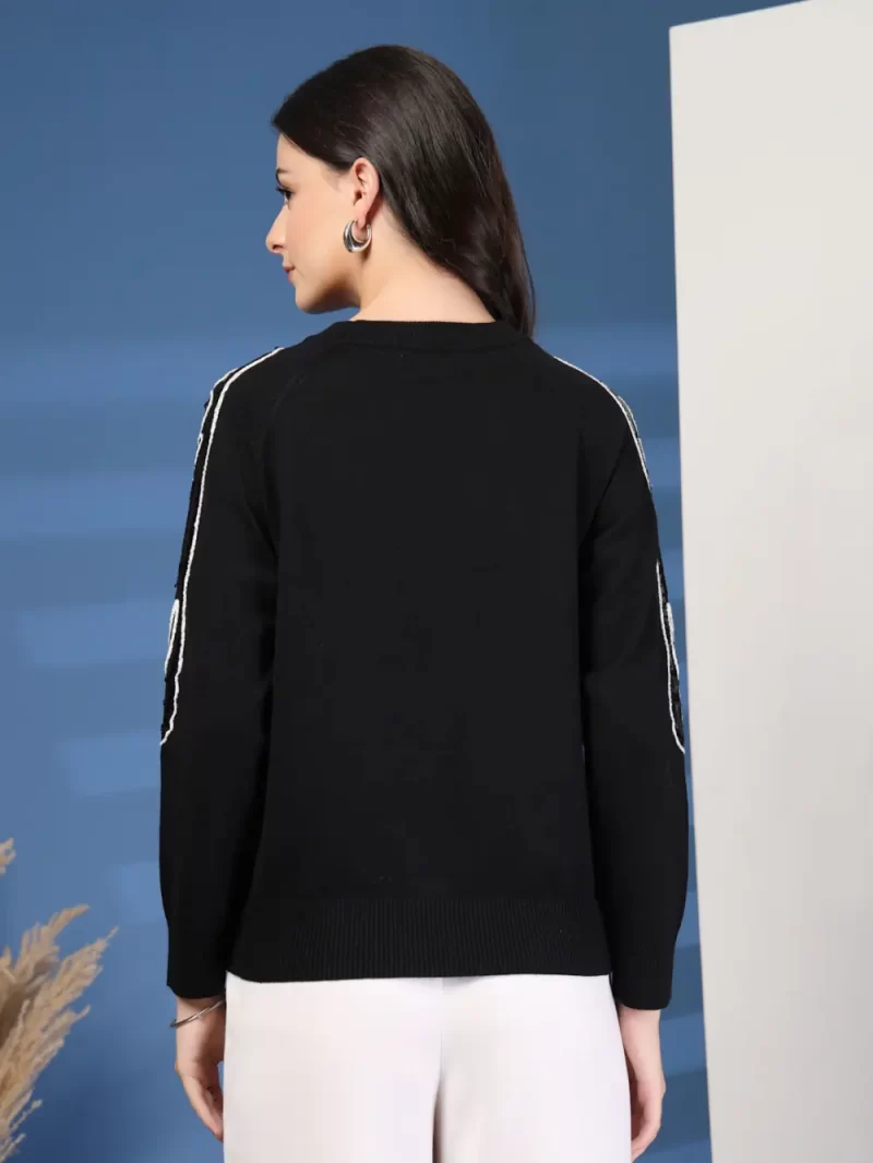 Women Round Neck Embroidered Top