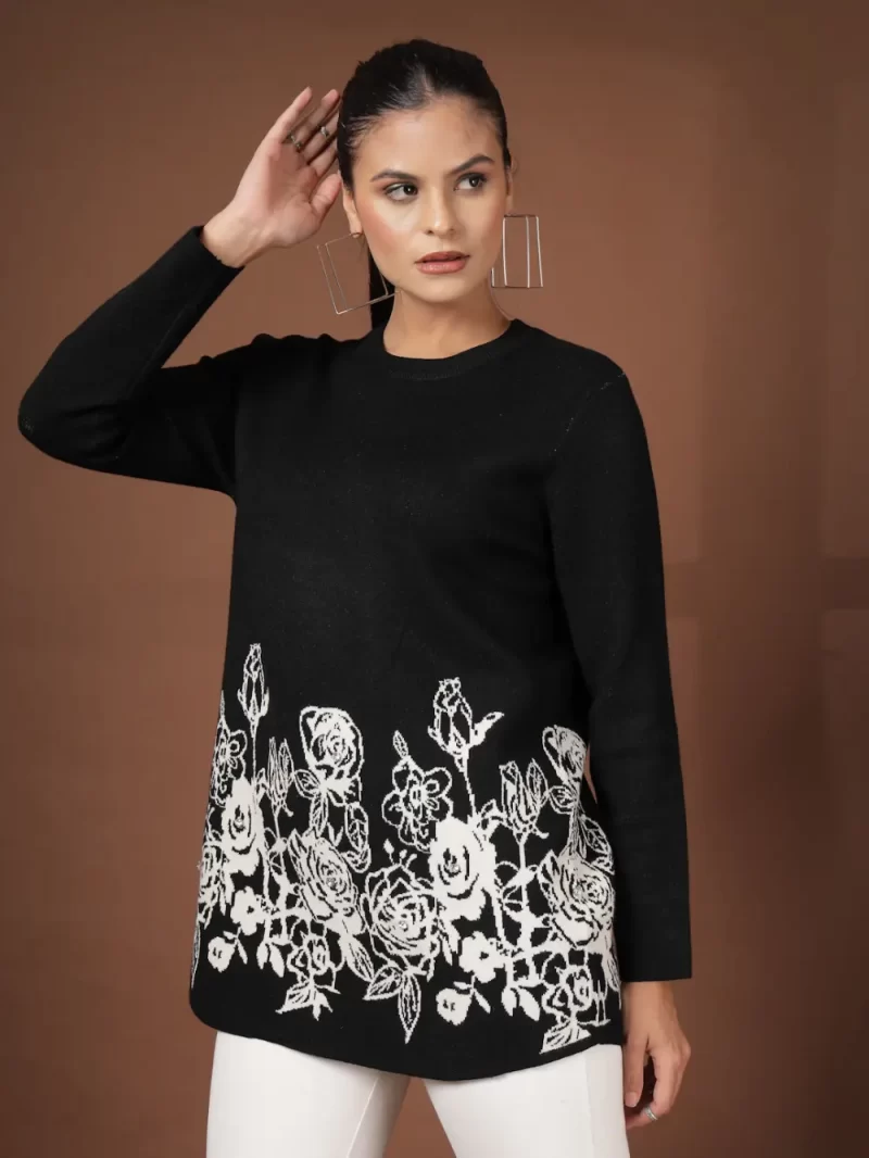 Women Printed Round Neck Top