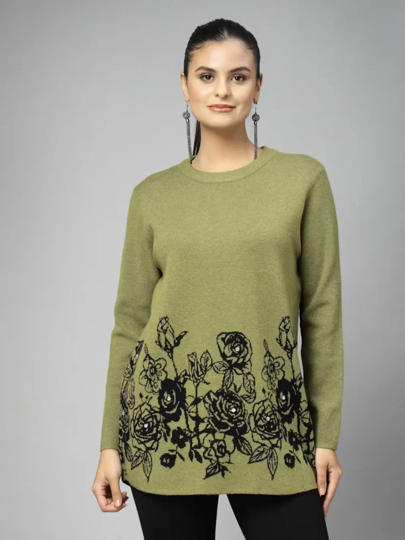 Women Printed Round Neck Top