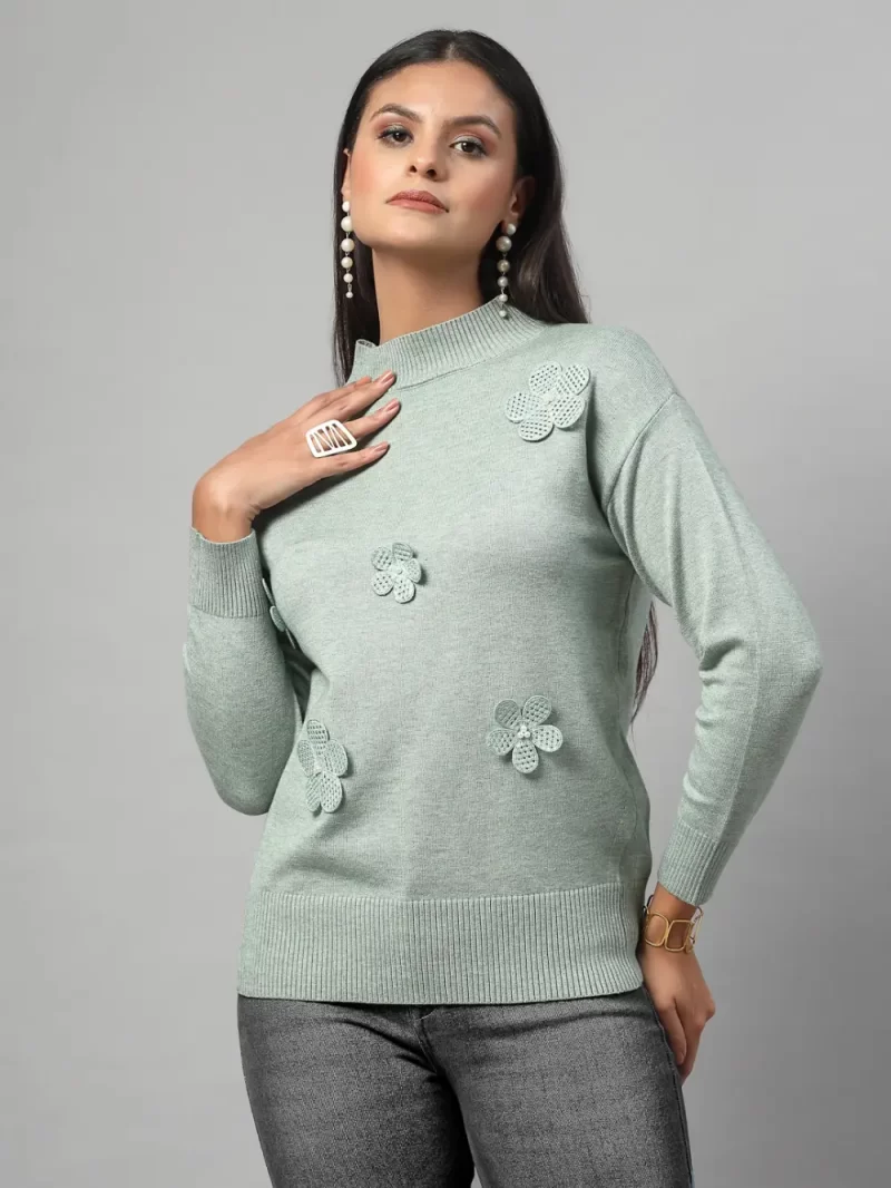 Women Embellished Round Neck Top