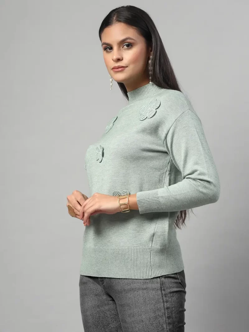 Women Embellished Round Neck Top