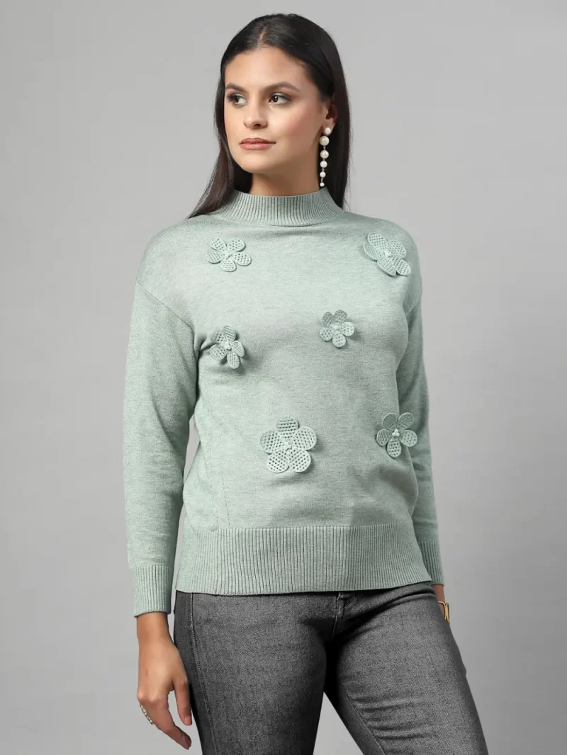 Women Embellished Round Neck Top