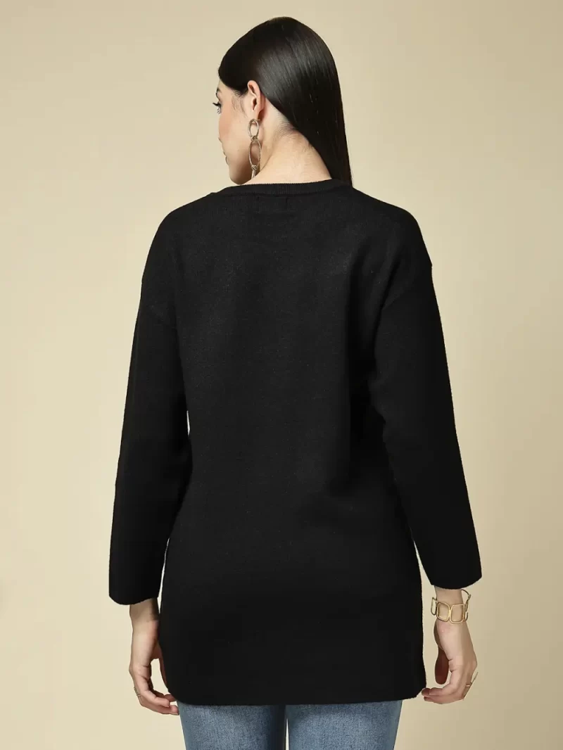 Women Embroidered Round Neck Top