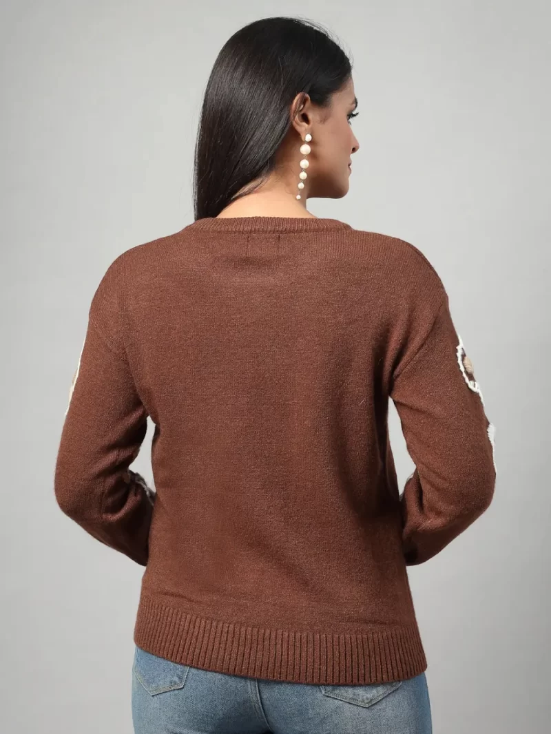 Women Embroidered Round Neck Top