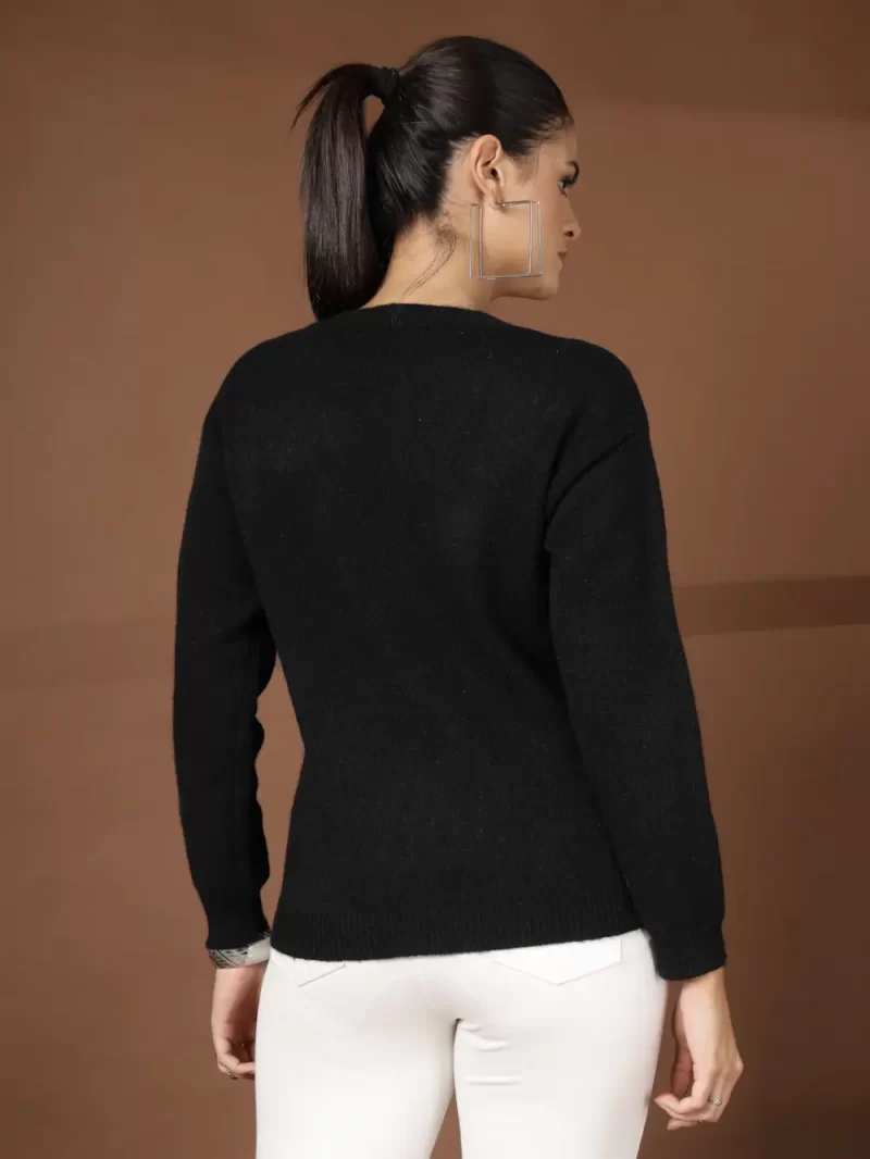 Women V- Neck Embroidered Top