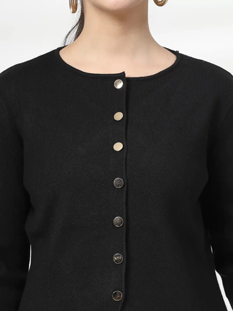 Women Ribbed Pure Cotton Cardigan Top