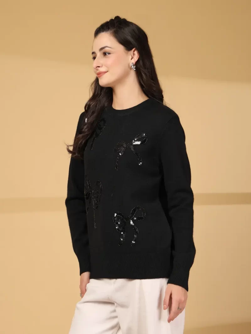 Women Round Neck Embroidered Top