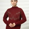 Women Floral Embellished Woolen Top