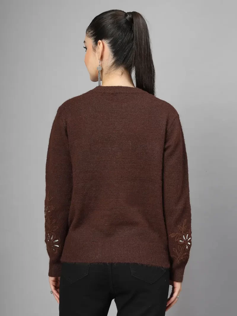 Women Embroidered Round Neck Top