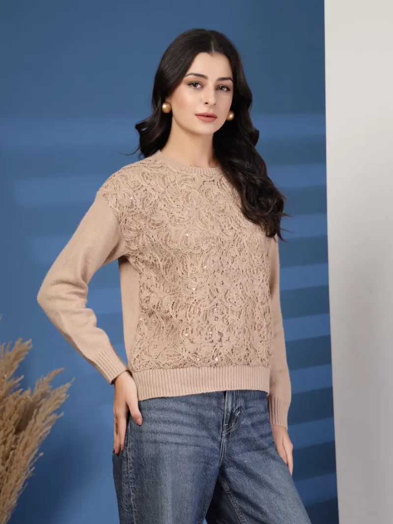 Women Embellished Pullover Sweaters