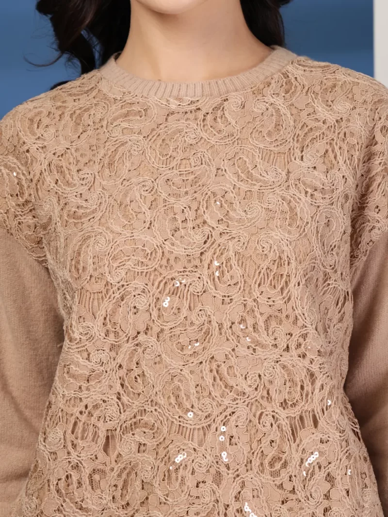 Women Embellished Pullover Sweaters