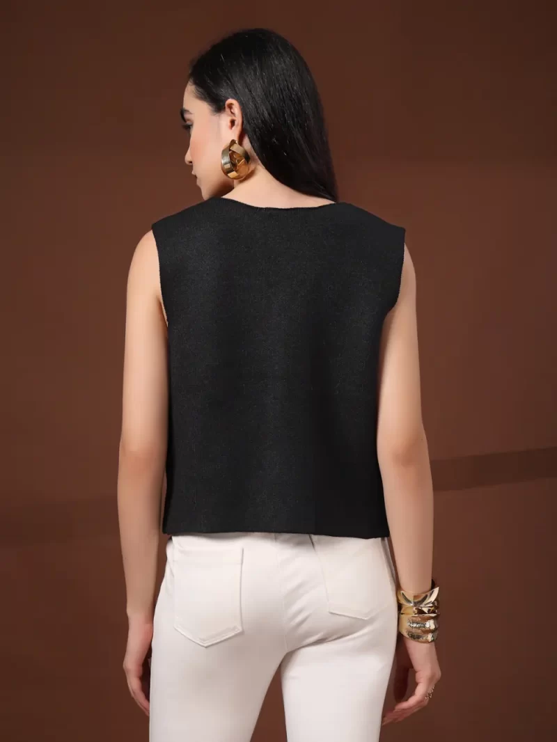 Floral Embroidered V Neck Top