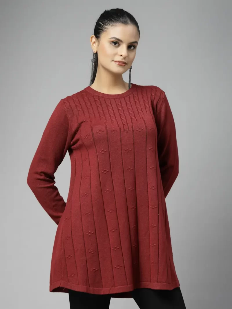 Women Striped Mini A-Line Top