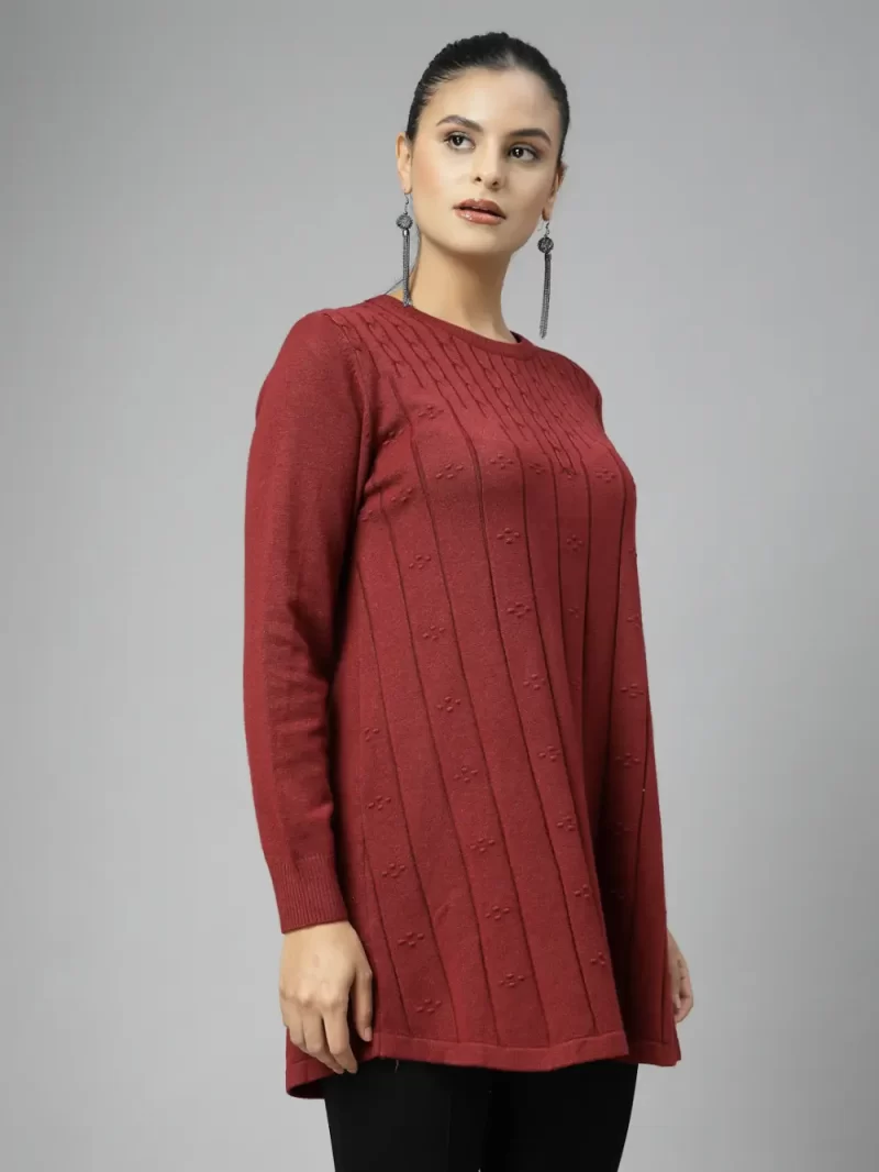 Women Striped Mini A-Line Top