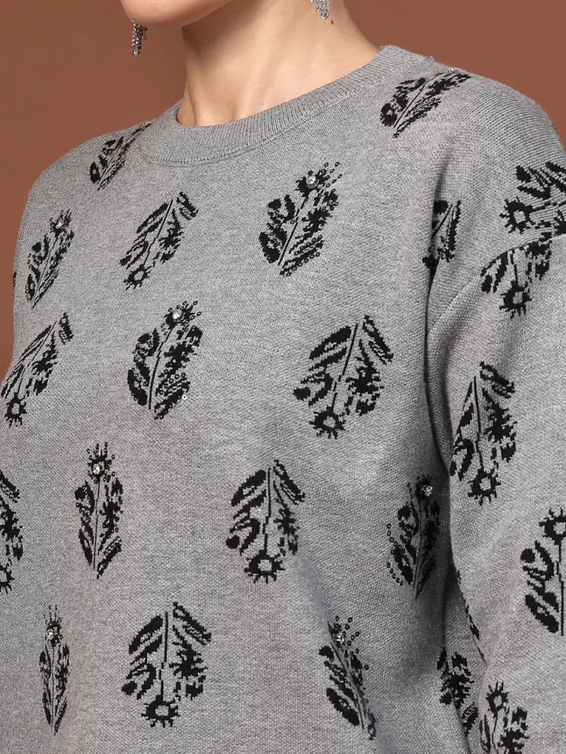 Womenco-Ord Set With Black Ethnic Motifs And Embroidered Borders