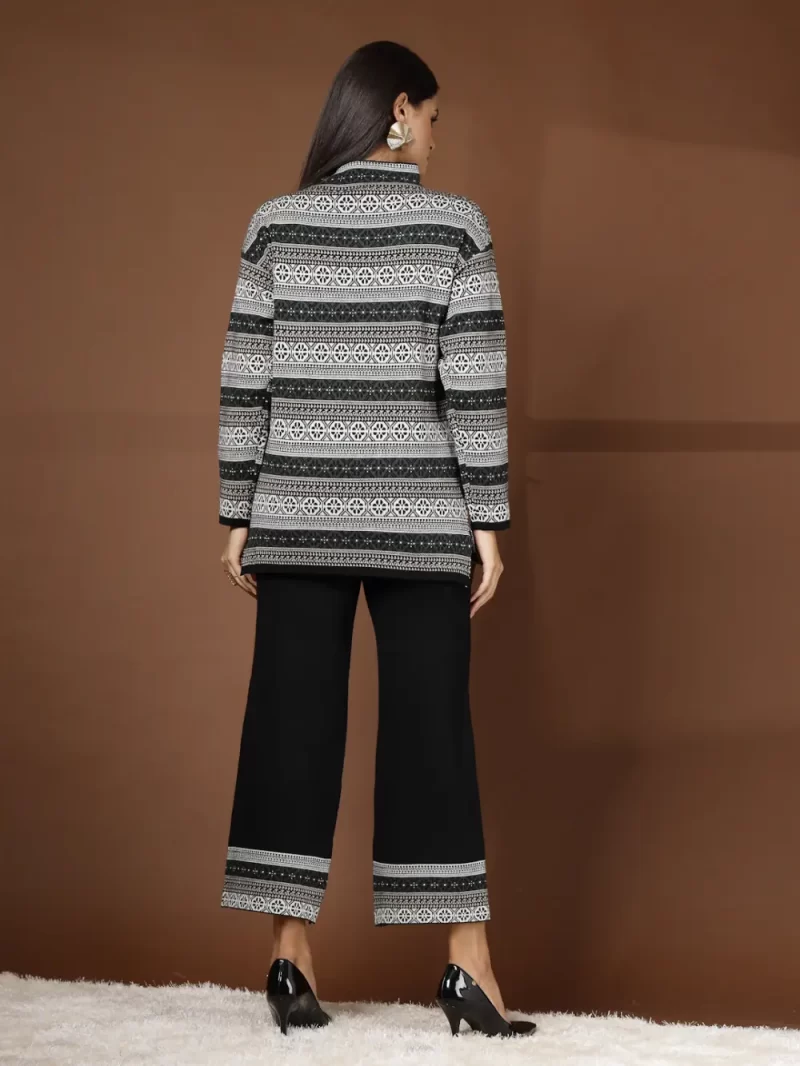 Green Luxe Winter Coord Set - Set Of Top And Pants