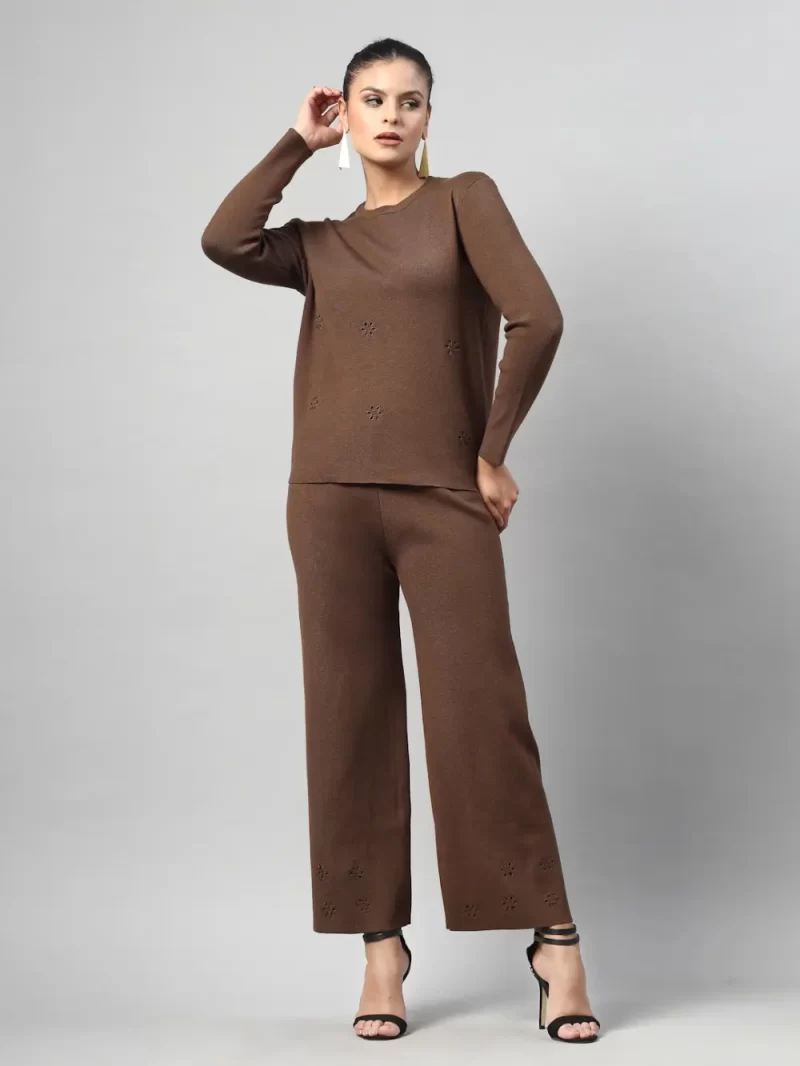 Women Winter Solid Co-Ord Set