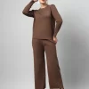 Women Winter Solid Co-Ord Set