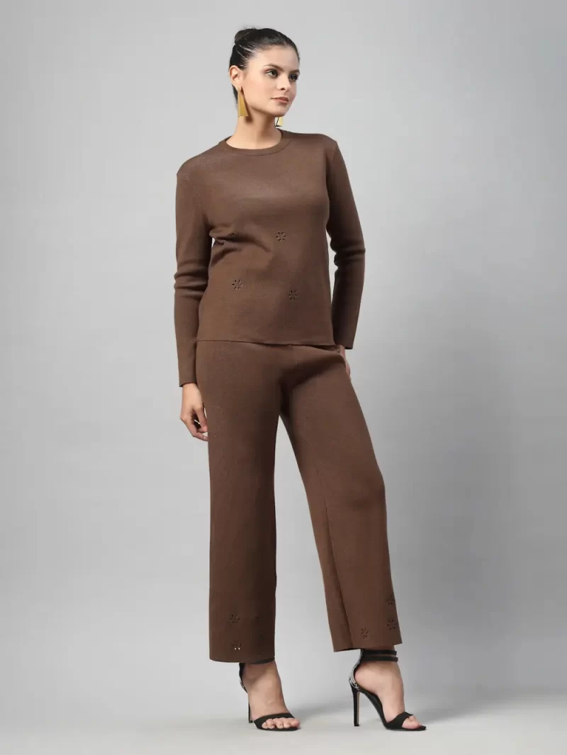 Women Winter Solid Co-Ord Set