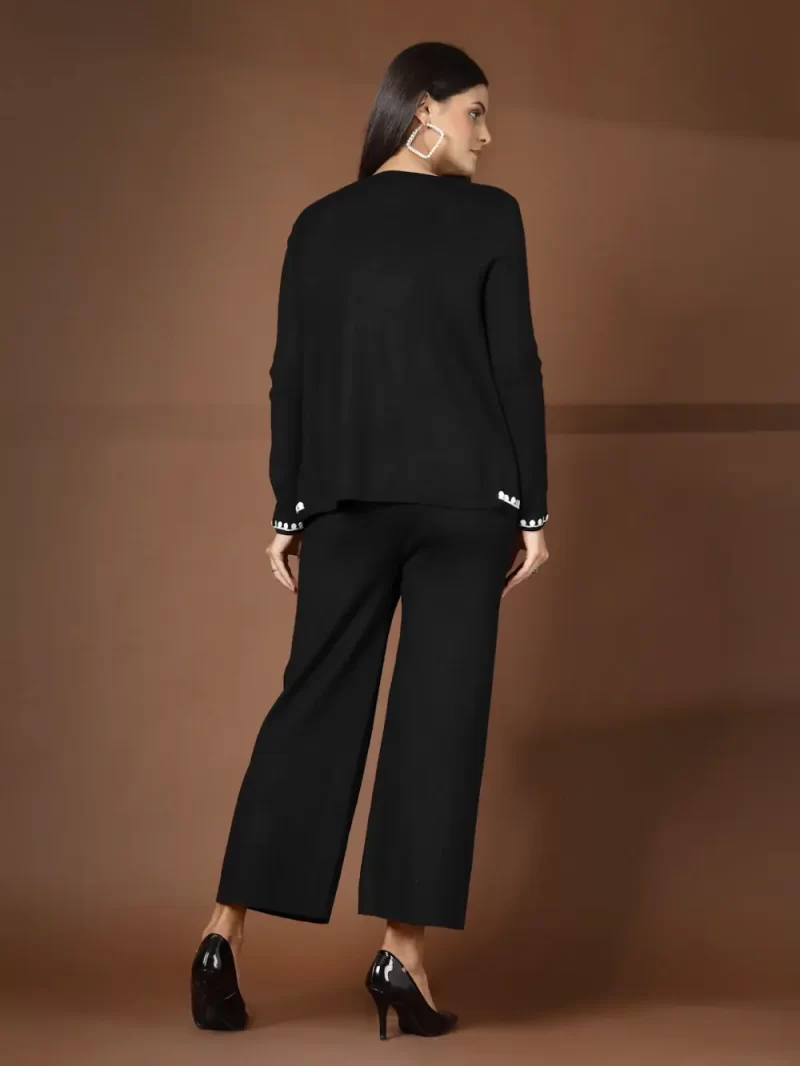 Women Embroidered Jacket With Pant Set