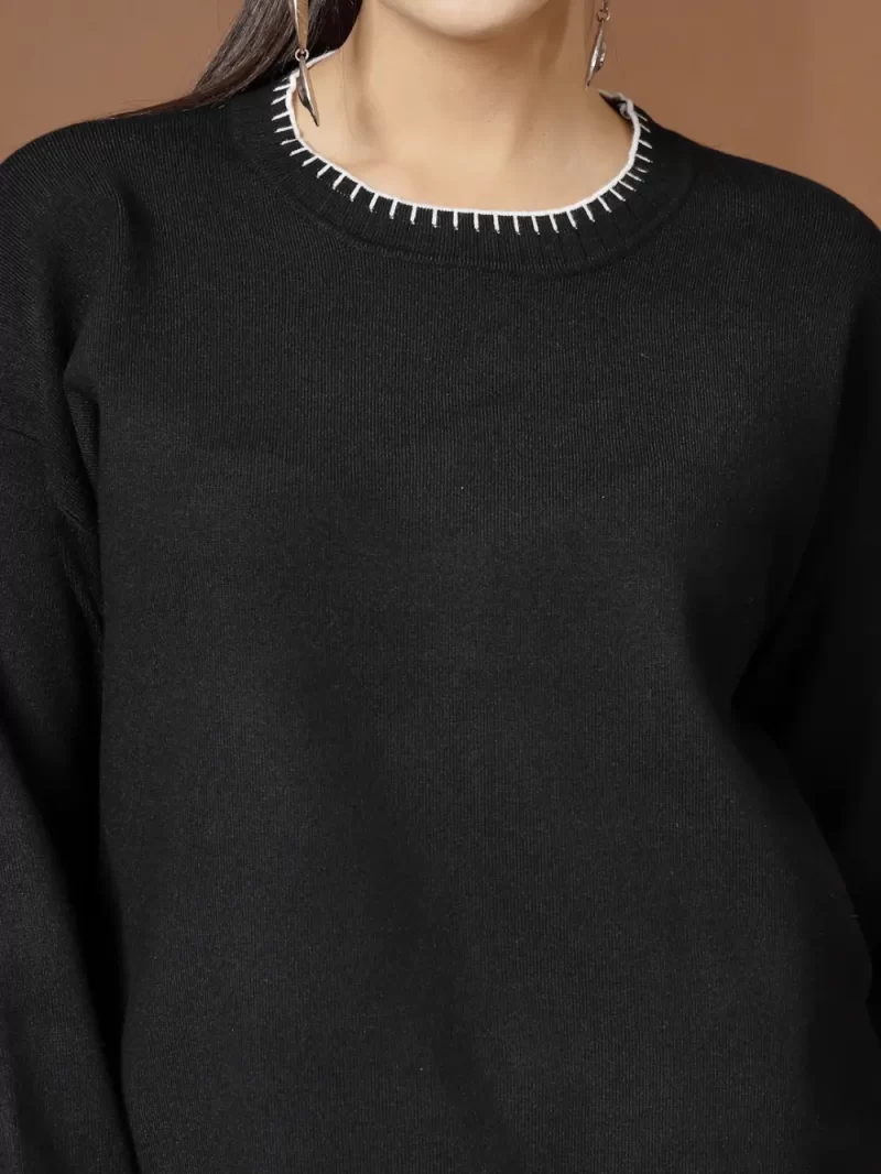 Women Solid Round Neck Co-Ords Set