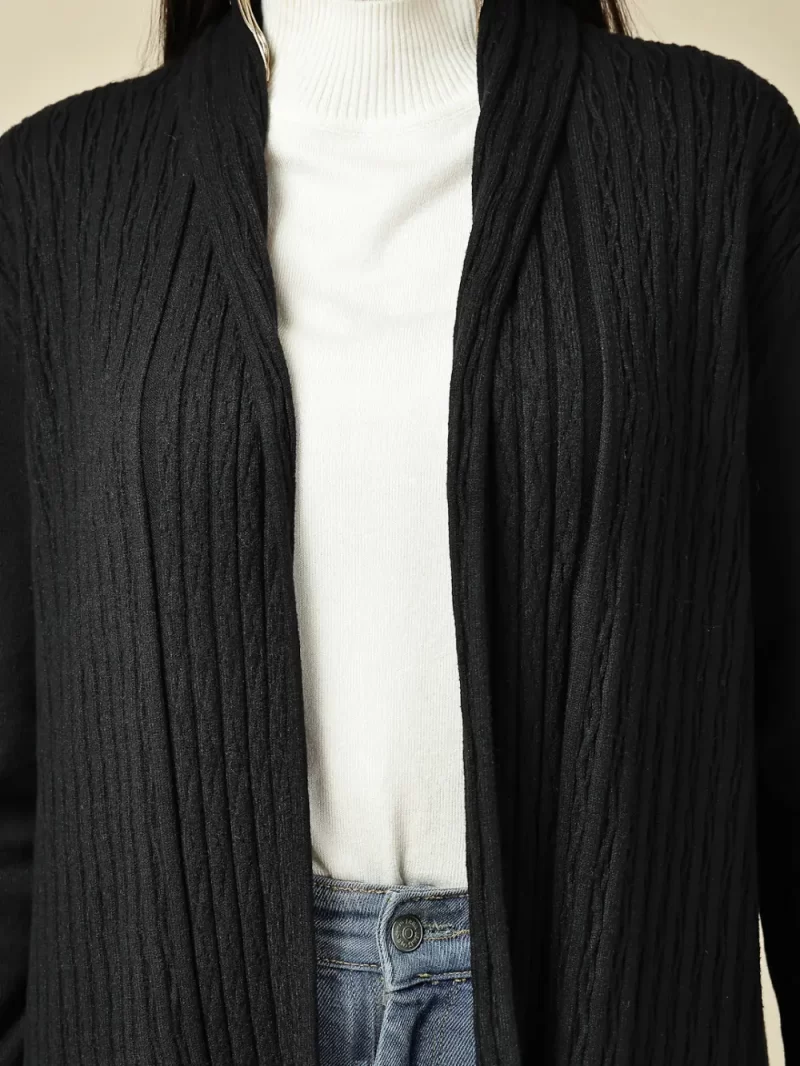 Women'S Open-Front Cable Knit Cardigan