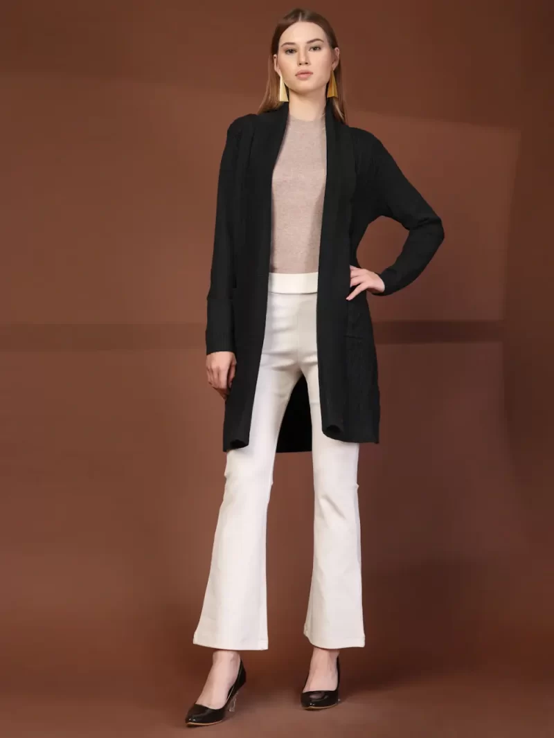 Women'S Winter Solid Cardigan