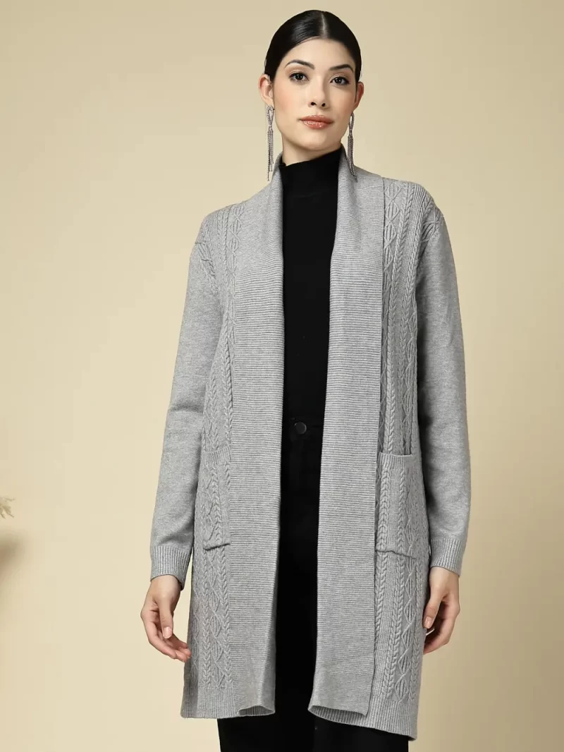 Women'S Winter Solid Cardigan