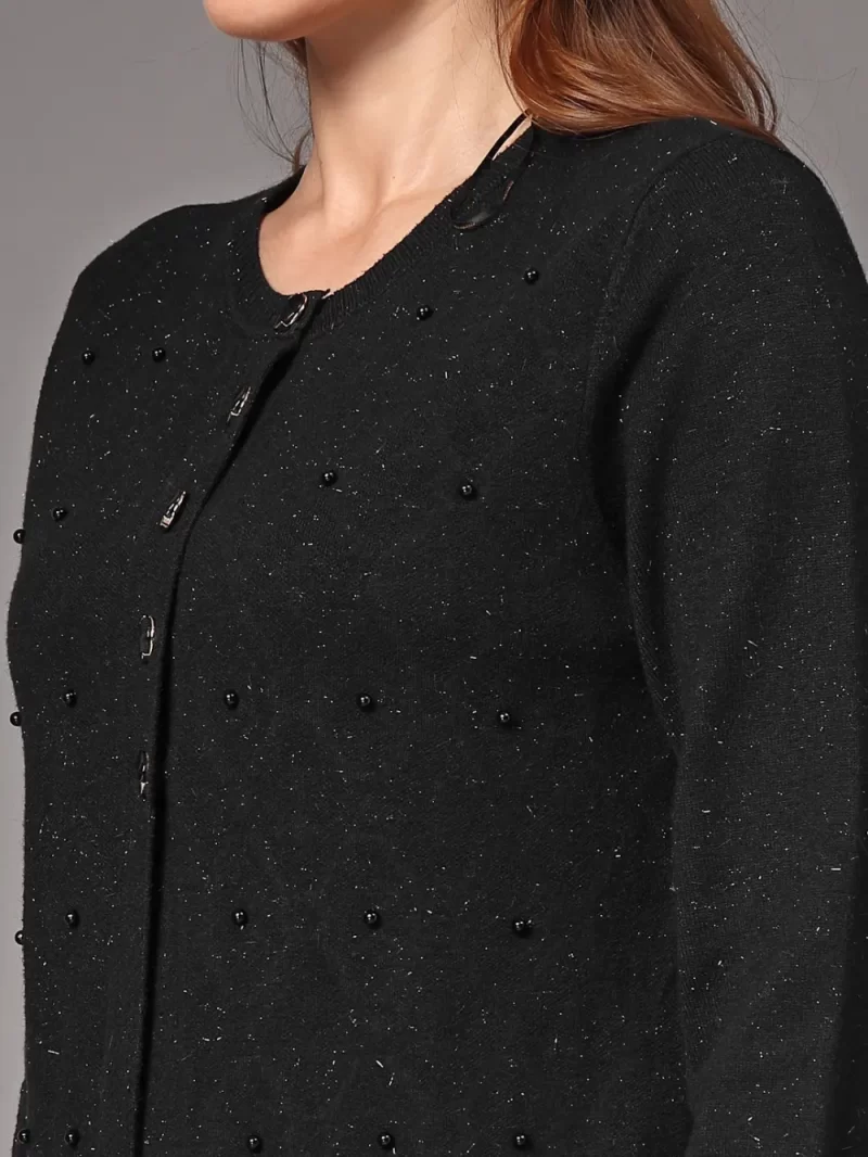 Women Button Closure Pure Acrylic Shrug