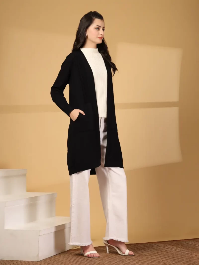 Striped Open Front Shrug