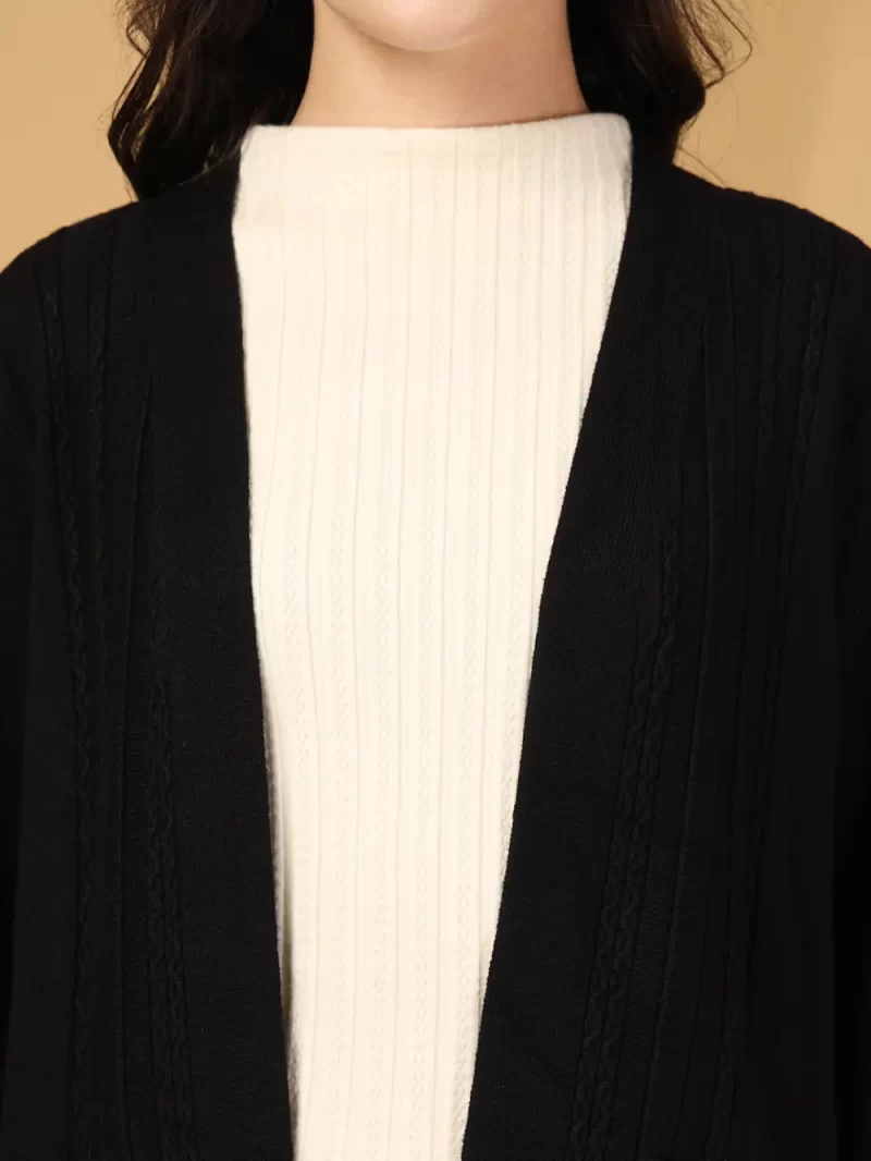 Striped Open Front Shrug
