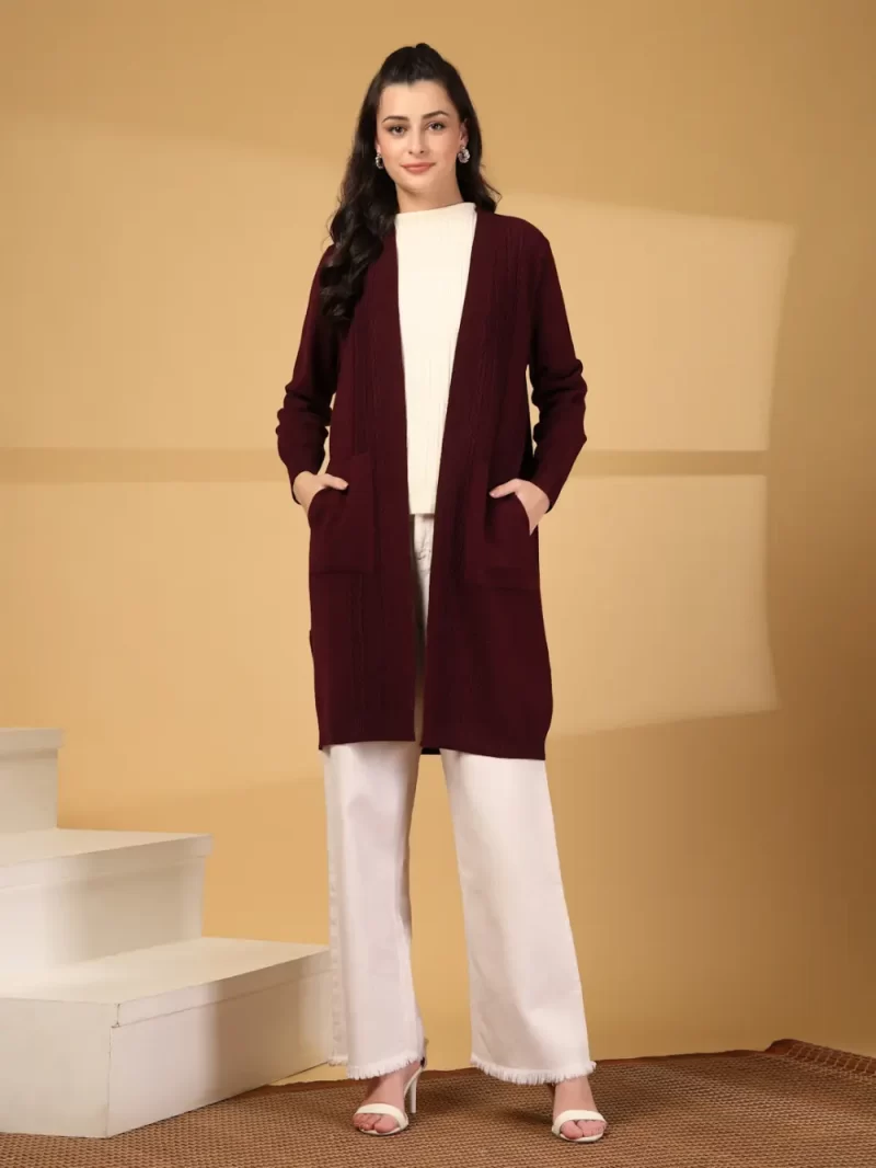 Striped Open Front Shrug