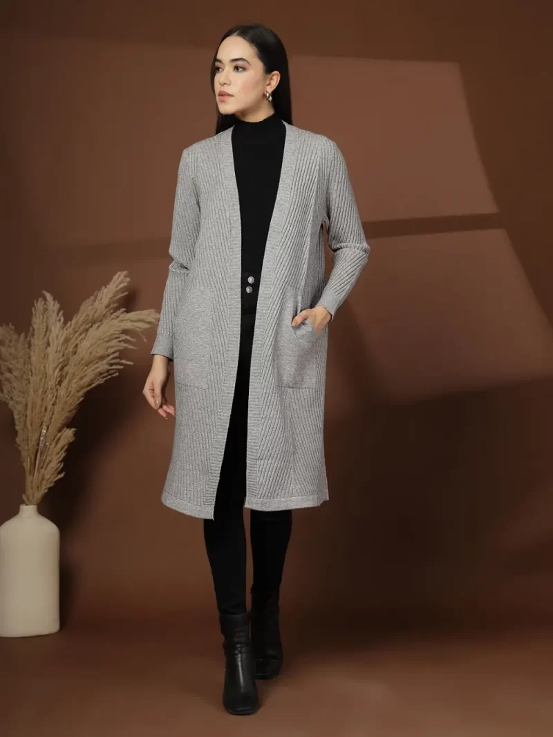 Striped Open Front Shrug