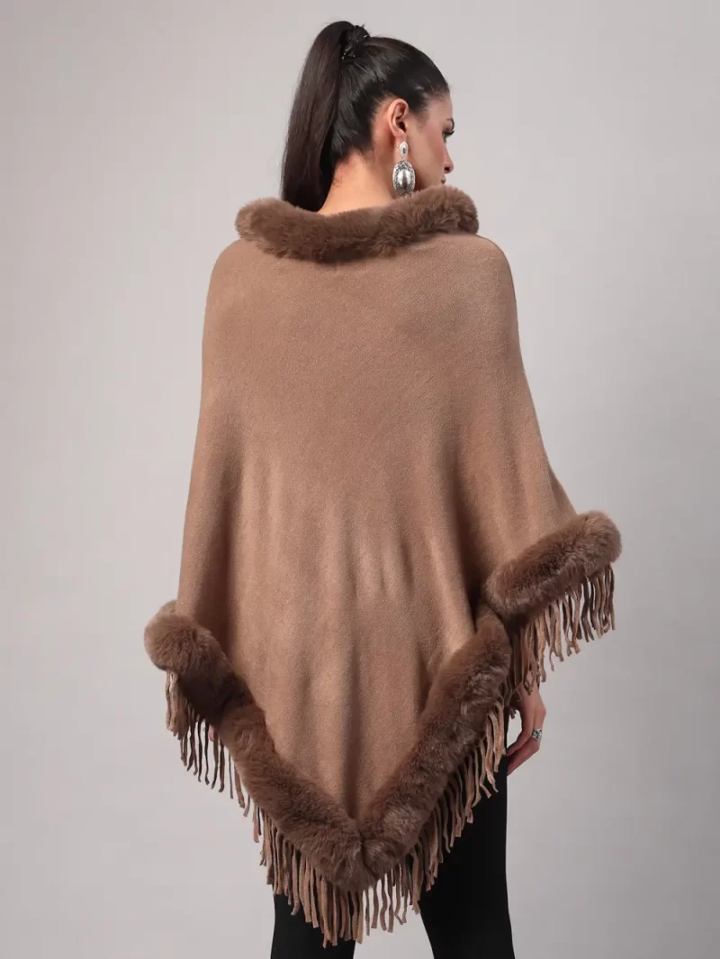 Women'S Winter Embellished Poncho
