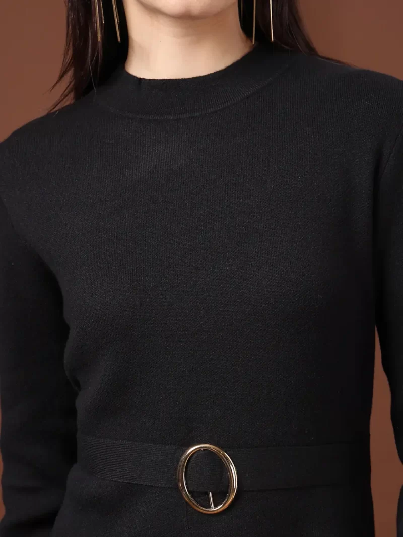 Women Black Sweater Dress