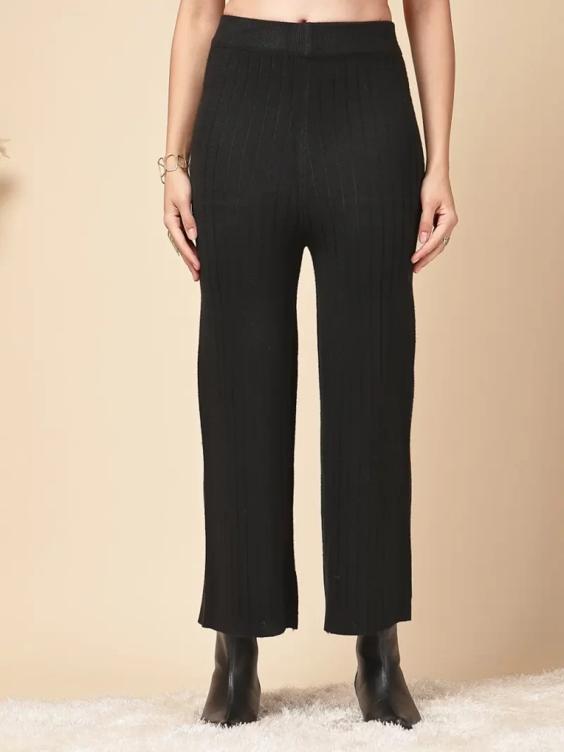 Women Self Striped Trousers