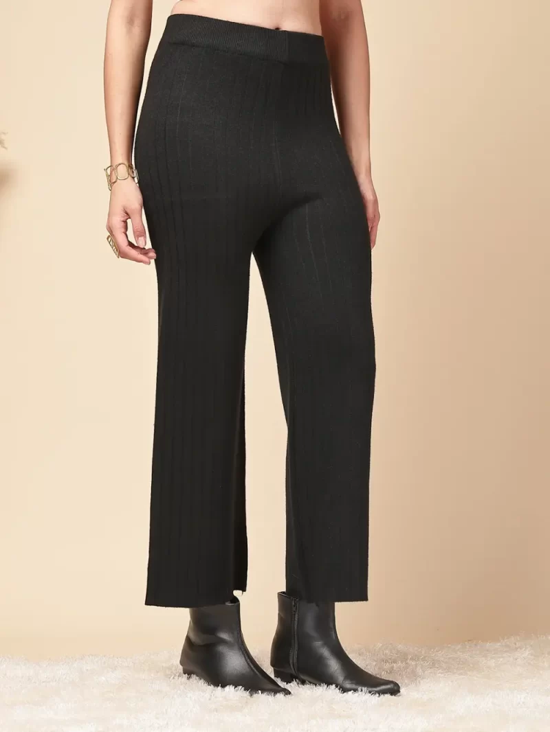 Women Self Striped Trousers