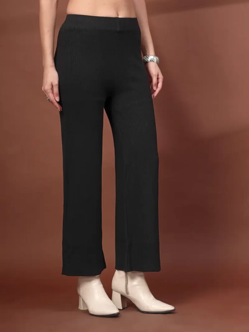 Women'S Ribbed Knit Wide-Leg Plazzos