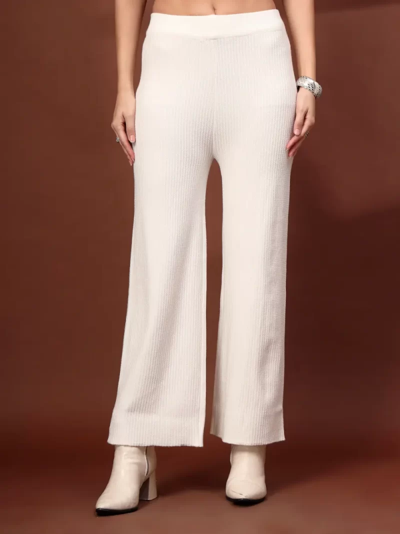 Women'S Ribbed Knit Wide-Leg Plazzos