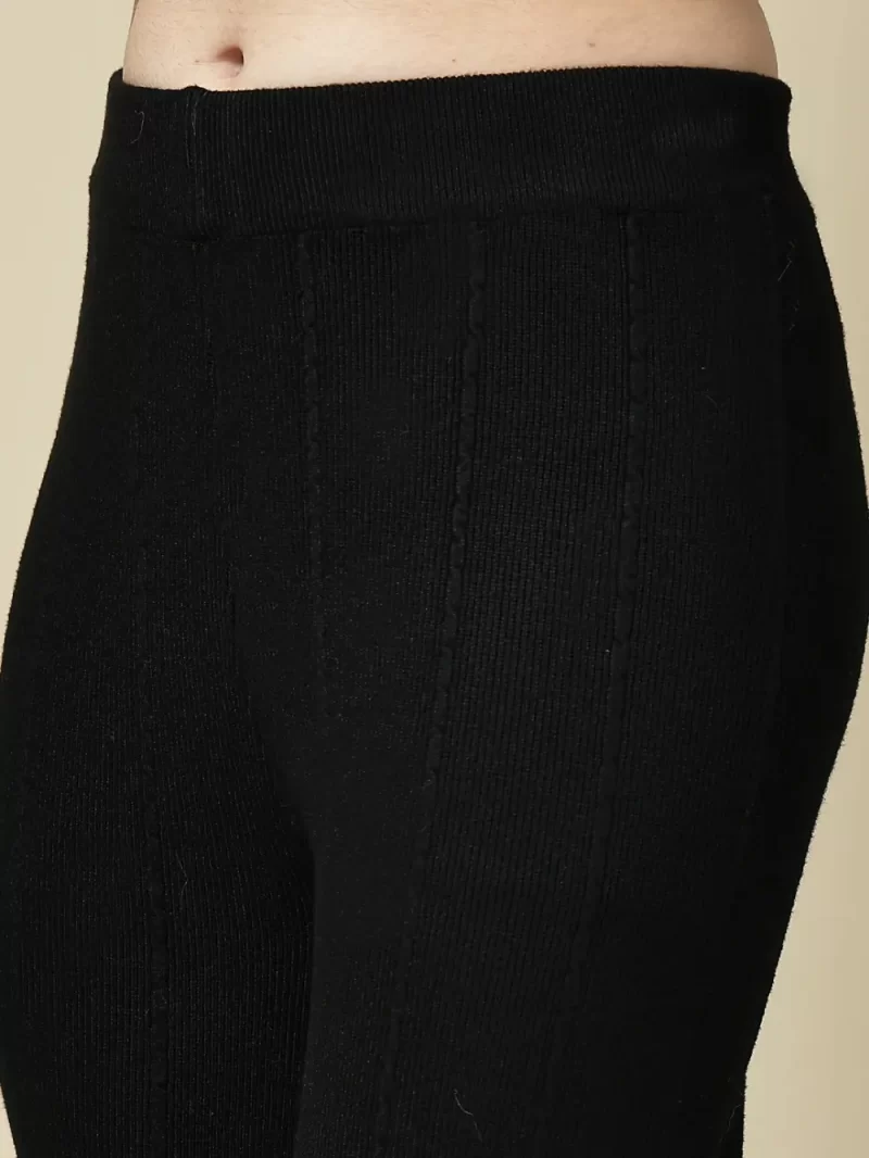 Women Houndstooth Patterned High-Rise Parallel Plazzos