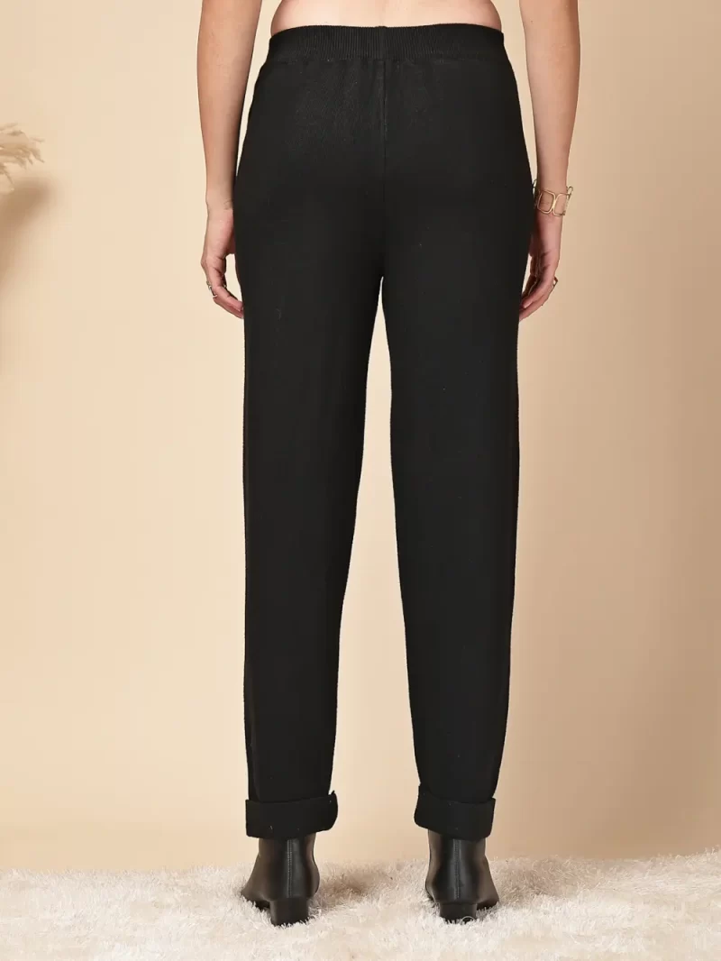 Women Houndstooth Patterned High-Rise Parallel Plazzos