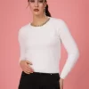 Round Neck Embellished Pullover